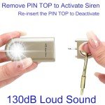 130dB Personal Safety Alarm with Strobe Light