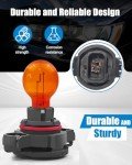 AUGREX 2pcs Yellow Fog Light Bulb Set
