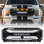Aggressive Front Armor Grille with LED Lights for 2021-2023 F150