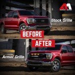 Aggressive Front Armor Grille with LED Lights for 2021-2023 F150