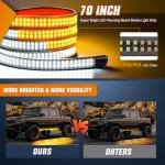 Nilight 70-Inch LED Emergency Strobe Light Strips