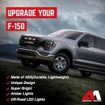 Aggressive Front Armor Grille with LED Lights for 2021-2023 F150