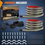 Nilight 70-Inch LED Emergency Strobe Light Strips