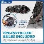 Chevy Impala Headlight Assembly with Bulbs Pair