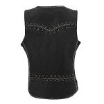 Milwaukee Women's Distress Grey Motorcycle Vest - Large