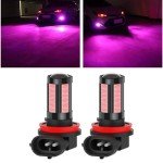SamWinGear Pink LED Fog Light Bulbs H11/H8