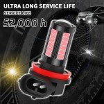 SamWinGear Pink LED Fog Light Bulbs H11/H8