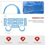 Light Blue Headlight Covers & Grill Inserts for Jeep Wrangler