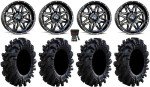 MSA Black Vibe 14" ATV Wheels & 30" Tires Bundle