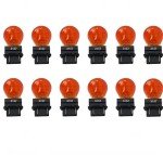 Kadiby 12 Pack Amber 3157 LED Car Bulbs