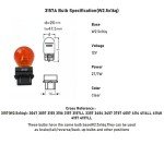 Kadiby 12 Pack Amber 3157 LED Car Bulbs