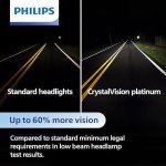 Philips CrystalVision Platinum 9003 Headlight Bulbs - 2 Pack