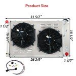 Aluminum Radiator with Shroud Fan for Chevy Camaro & Monte Carlo