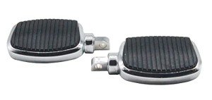 YHMOTO Motorcycle Mini Floorboards with Anti-Slip Pegs