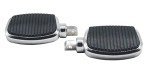 YHMOTO Motorcycle Mini Floorboards with Anti-Slip Pegs