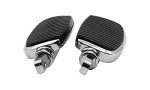 YHMOTO Motorcycle Mini Floorboards with Anti-Slip Pegs