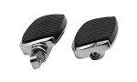 YHMOTO Motorcycle Mini Floorboards with Anti-Slip Pegs