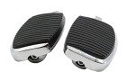 YHMOTO Motorcycle Mini Floorboards with Anti-Slip Pegs