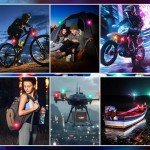 4PCS Wireless LED Strobe Lights with Remote Control