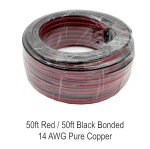 14 Gauge Copper Stranded Red Black Zip Cable 50ft