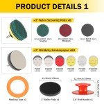 Car Headlight Restoration Kit with Sanding and Buffing Tools