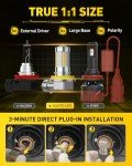 AUXITO 3000K Amber Yellow LED Fog Light Bulbs