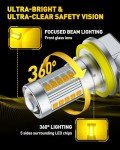 AUXITO 3000K Amber Yellow LED Fog Light Bulbs