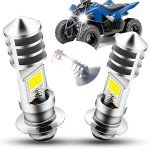 Super Bright LED Headlight Bulbs for ATVs - 2-Pack