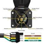4 Pin to 7 Pin Trailer Light Adapter with Bracket