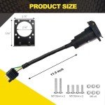 4 Pin to 7 Pin Trailer Light Adapter with Bracket