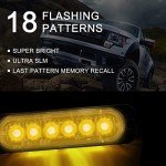 8-Pack Amber LED Strobe Lights for Vehicles