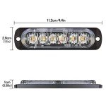 8-Pack Amber LED Strobe Lights for Vehicles