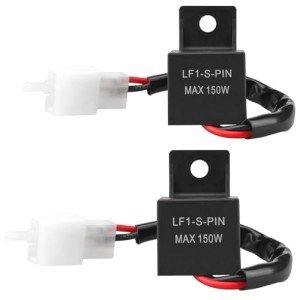 2-Pack 2-Pin LED Flasher for Honda & More