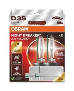 Osram Xenarc Night Breaker D3S Xenon Bulbs, 2-Pack