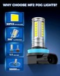 Marsauto 10000LM H11 H16 H8 LED Fog Bulbs