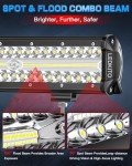 LEDKITO 12" Light Bar with 2 LED Pods Kit