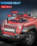 LEDKITO 12" Light Bar with 2 LED Pods Kit
