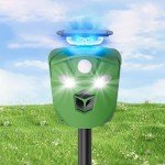Solar-Powered Deer Repellent with Motion Sensor Lights
