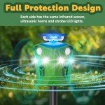 Solar-Powered Deer Repellent with Motion Sensor Lights