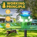 Solar-Powered Deer Repellent with Motion Sensor Lights