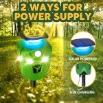 Solar-Powered Deer Repellent with Motion Sensor Lights