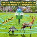 Solar-Powered Deer Repellent with Motion Sensor Lights