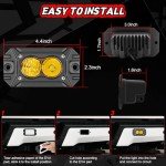 Amber LED Pod Lights for Off-Road Vehicles - 2PCS