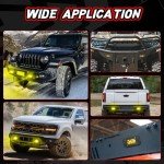 Amber LED Pod Lights for Off-Road Vehicles - 2PCS