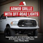 AM American Modified Grille with LED Light Bar for Dodge Ram 1500