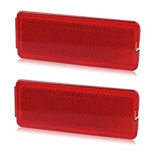HERCOO Red Interior Door Reflectors for Ford Models