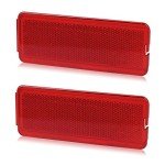 HERCOO Red Interior Door Reflectors for Ford Models