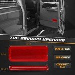HERCOO Red Interior Door Reflectors for Ford Models