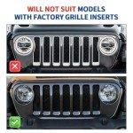 Jeep Gladiator JT Front Grille Inserts & Headlight Cover