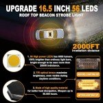 16.5 Inch Magnetic Emergency Strobe Light Bar